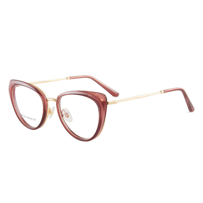 LUXYIN Trendy Cat Eye Clear Glasses -LUXYIN