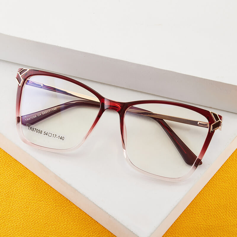 LUXYIN Cat Eye Square Clear Glasses