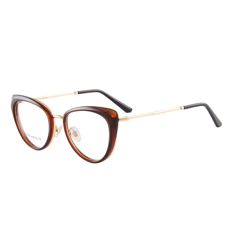 LUXYIN Trendy Cat Eye Clear Glasses -LUXYIN