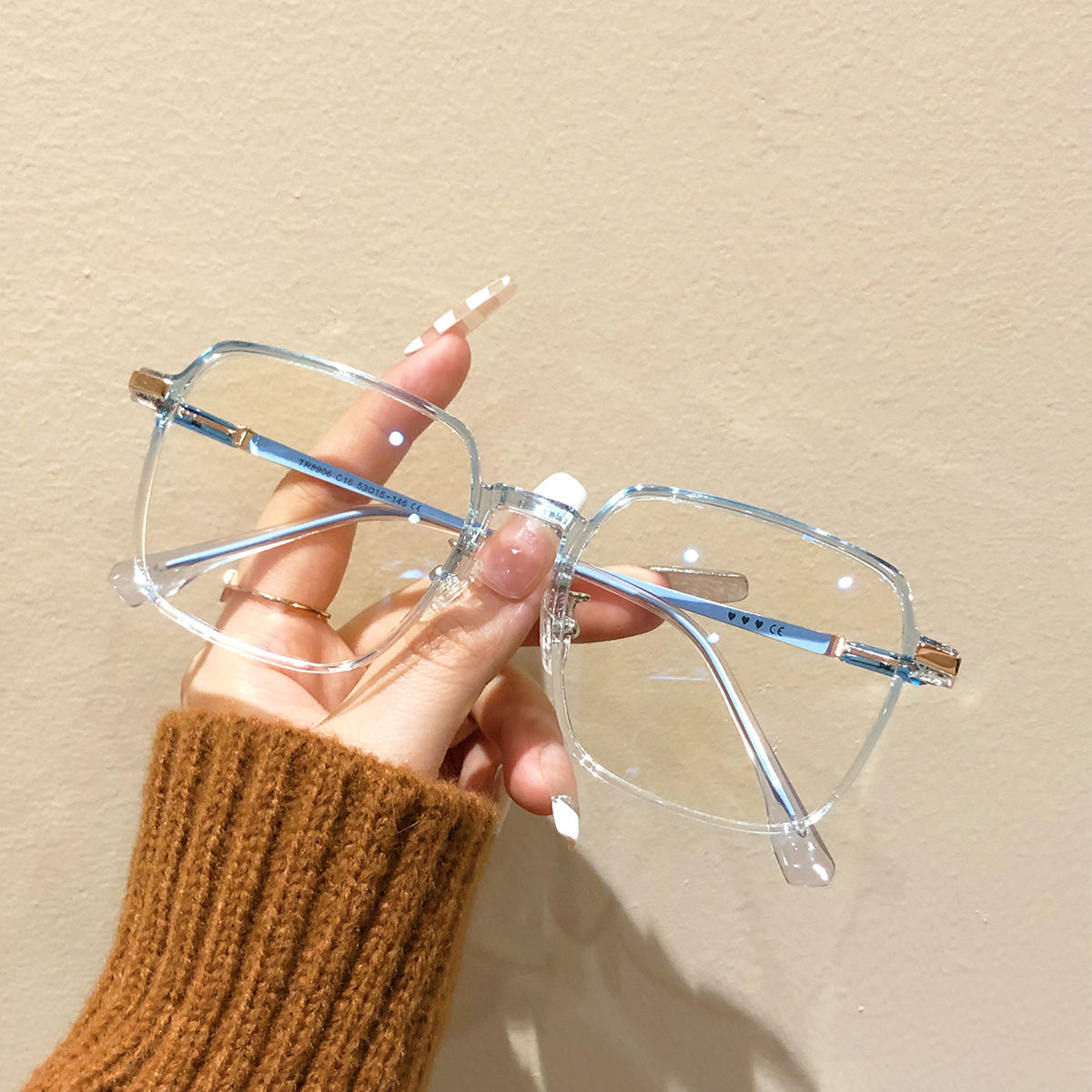 LUXYIN Star Clear Frame Glasses