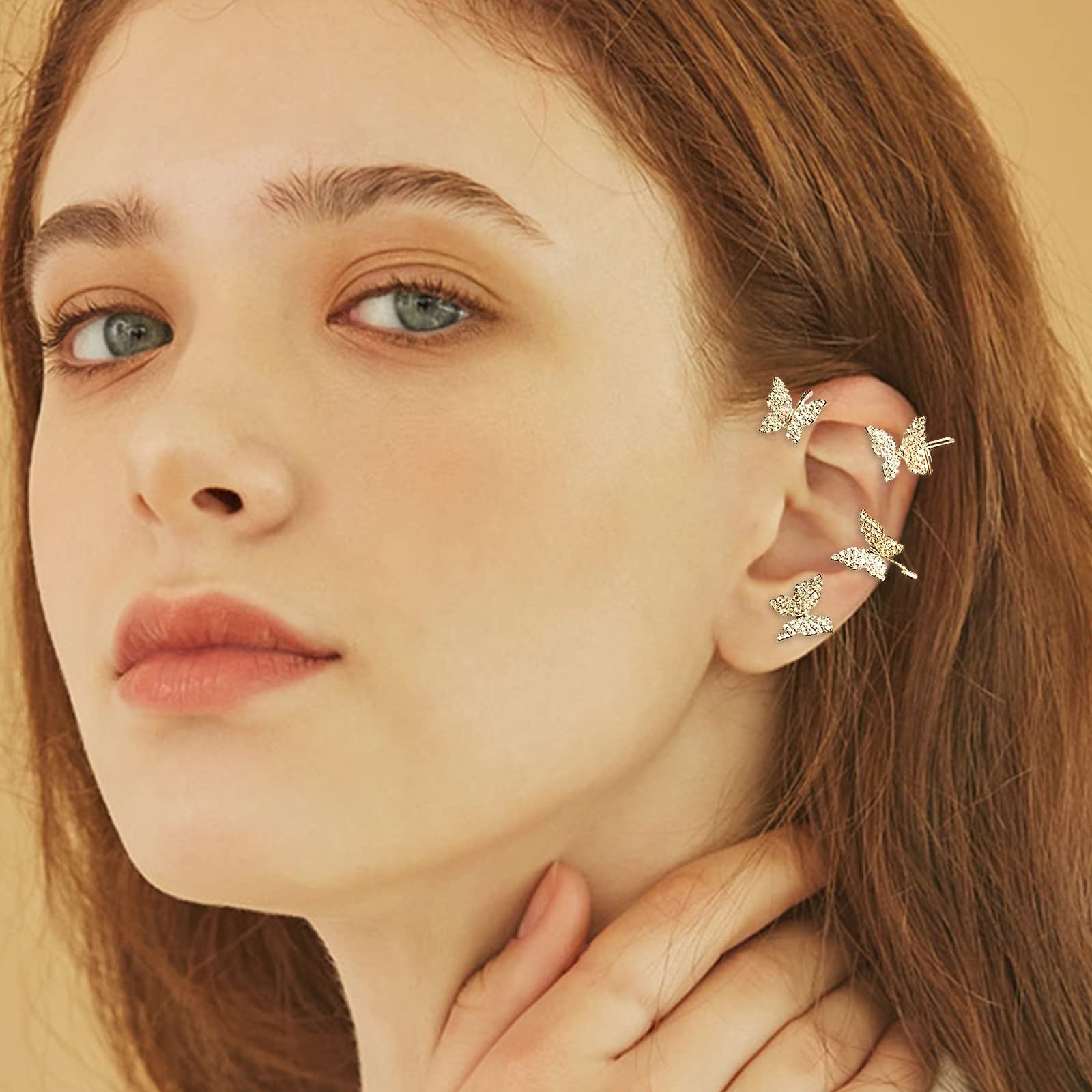 Ear cuffs For Unpierced Ears - Statement Bridal Peach Earcuffs – Meraki  Lifestyle Store