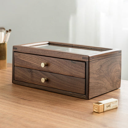 Vintage Wood Jewelry Box Organizer With Drawers -LUXYIN JEWELRY