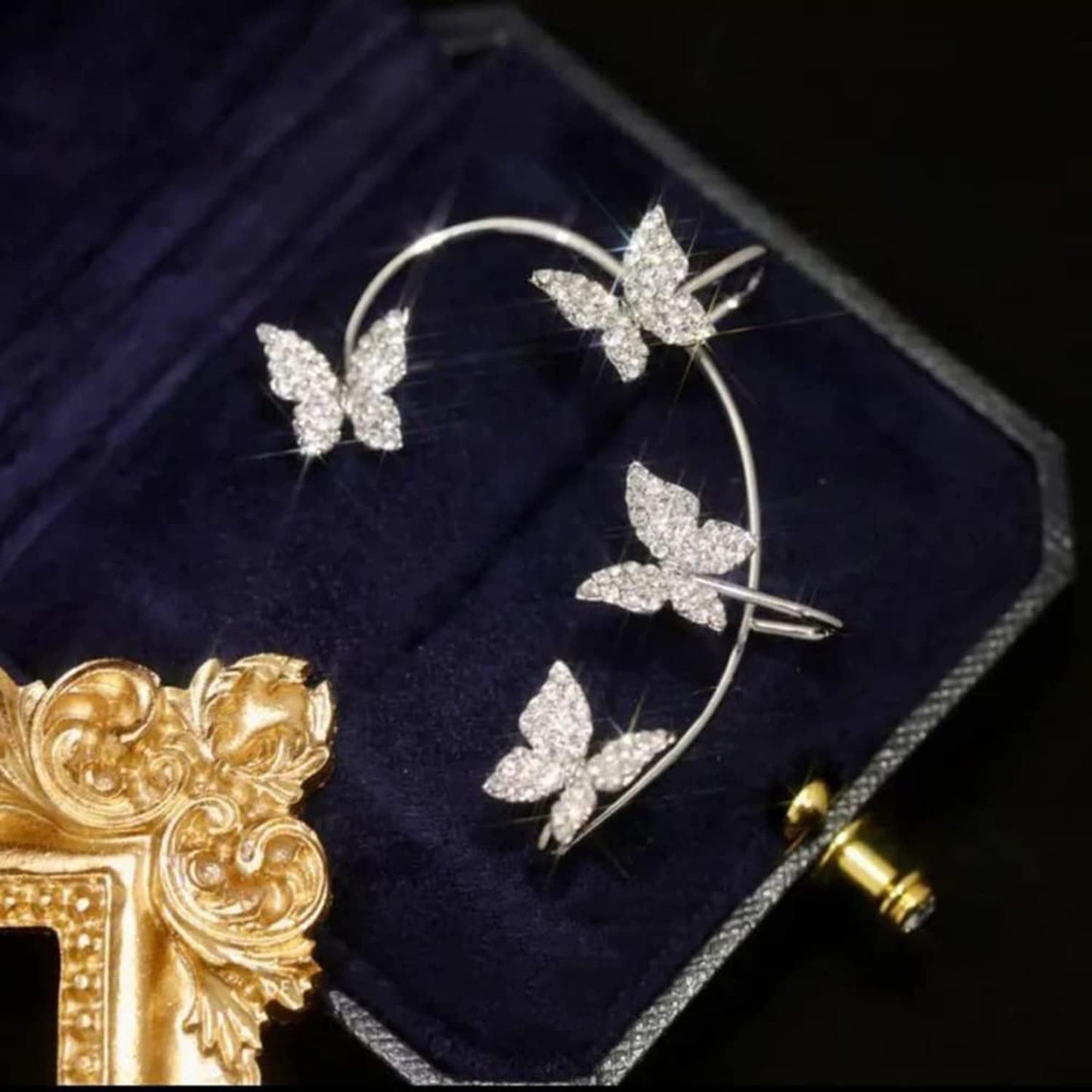 LUXYIN Four Butterfly Ear Cuff, Non Pierced Warp Earrings Style