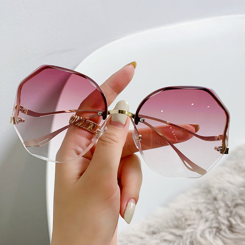 LUXYIN Rimless Flower Sunglasses -LUXYIN