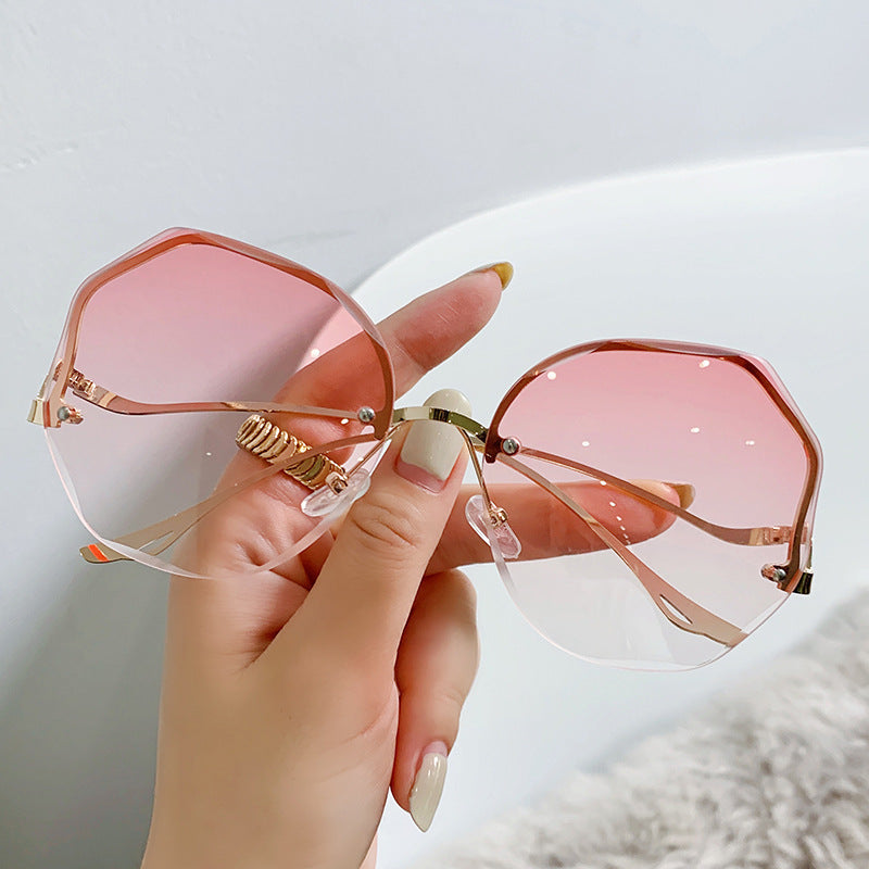 LUXYIN Rimless Flower Sunglasses -LUXYIN