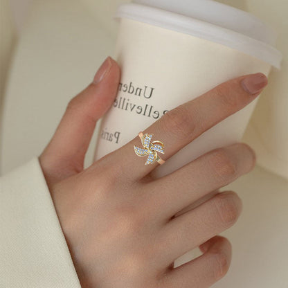 Rotating Windmill Open Ring - LUXYIN
