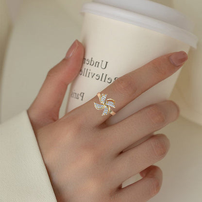 Rotating Windmill Open Ring