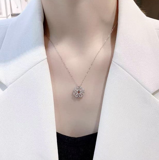 Lovely Heart Foldable Necklace - LUXYIN