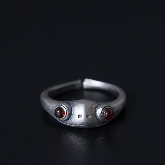 Frog Prince Silver Open Ring