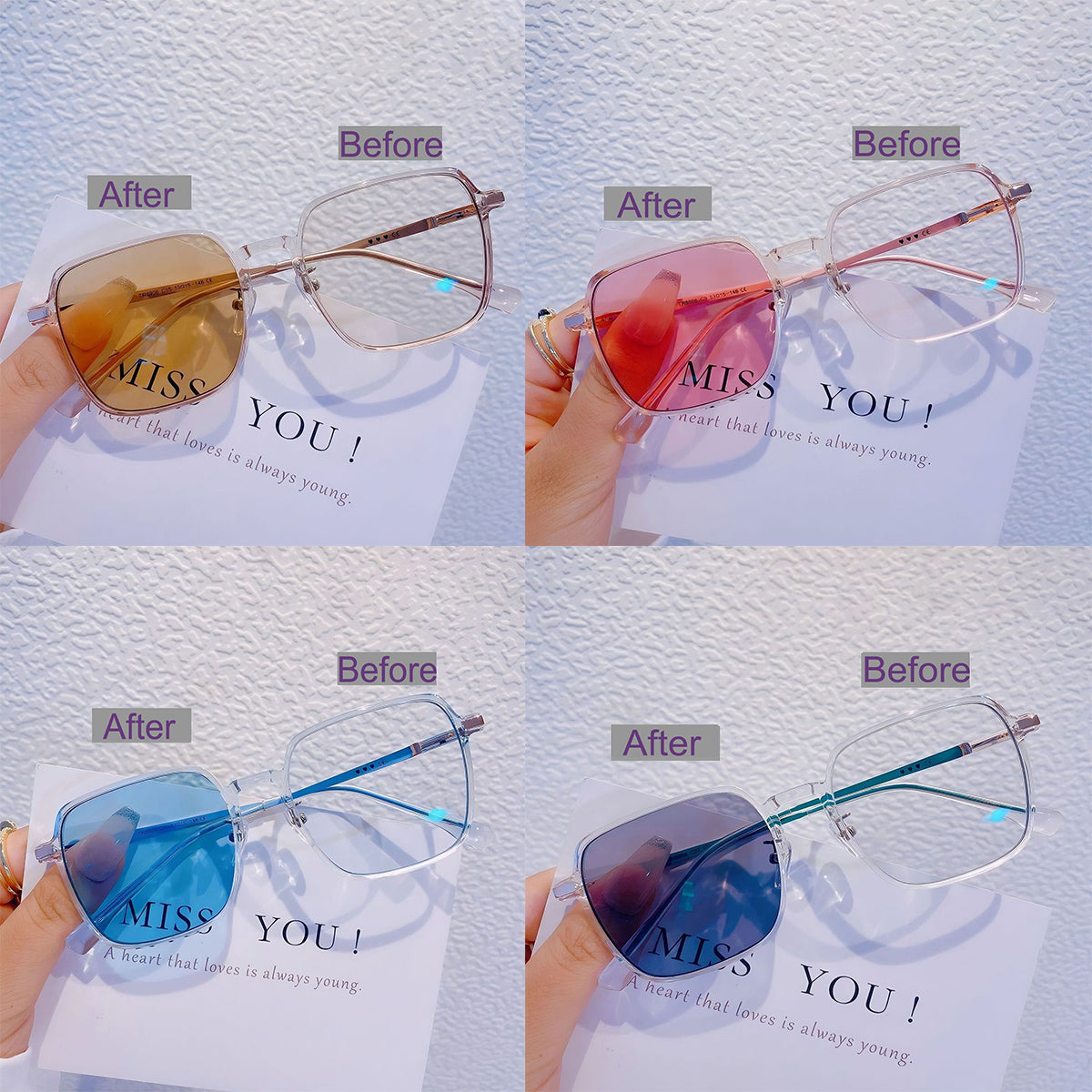 LUXYIN Star Clear Frame Glasses