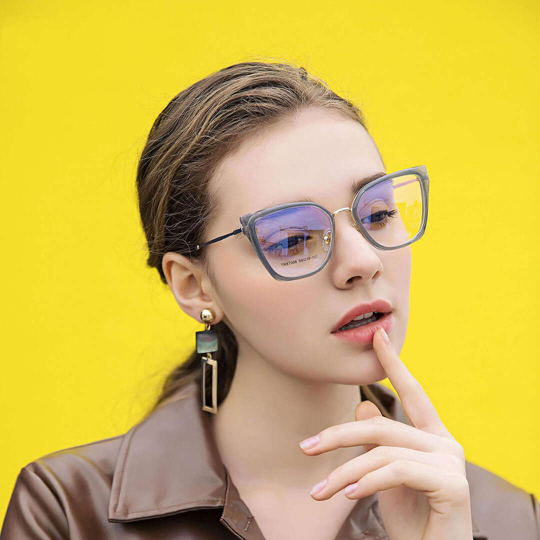 LUXYIN Blue Light Cat Eye Glasses