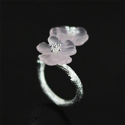 Flores dobles en los anillos de lluvia